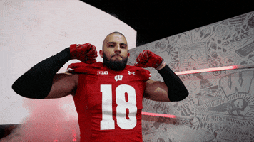 Yell College Football GIF by Wisconsin Badgers