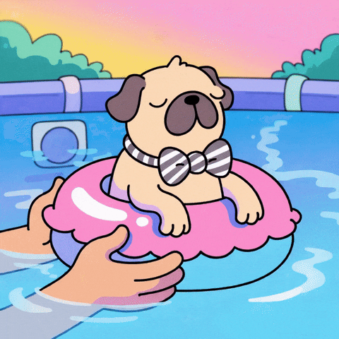 Heat Wave Swimming GIF by doodles