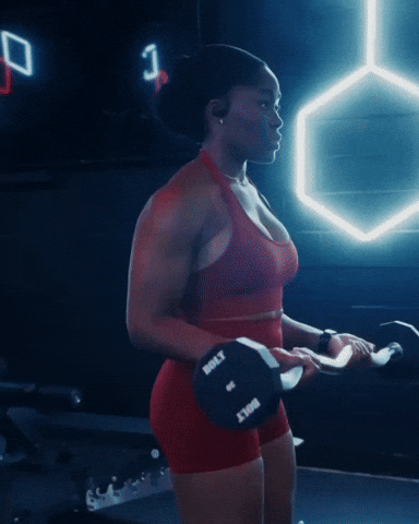 Flexing Lifting Weights GIF