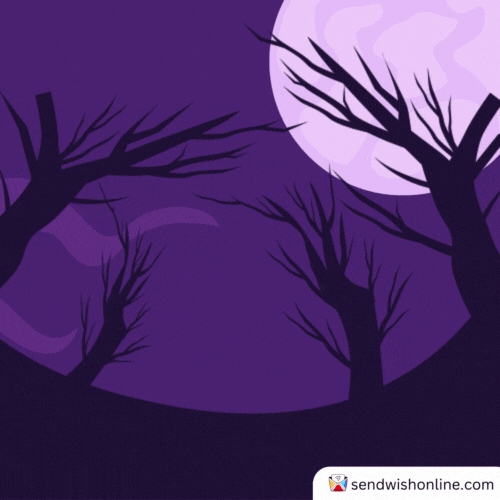 Dark Moon Halloween GIF by sendwishonline.com