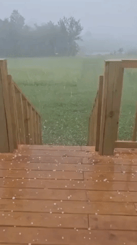 Thunderstorm Drops Hail in Central Oklahoma