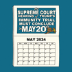 The Supreme Court's Trump immunity hearing must conclude by May 20th 
Allowing sufficient time to conclude before we cast our ballots. This is possible.