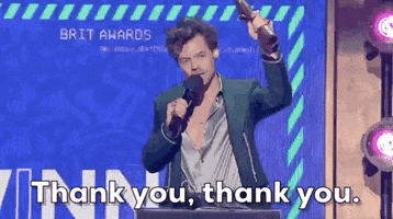 Harry Styles Thank You GIF by BRIT Awards