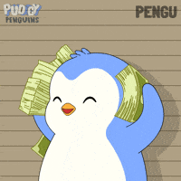 Make It Rain Money GIF by Pudgy Penguins