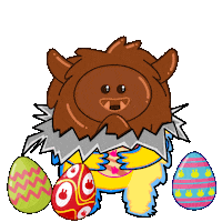 Easter Bunny Eating Sticker by The CakeMonster Official