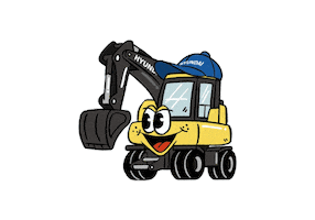 Hyundai Excavator Sticker by HCE