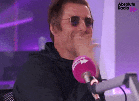 Liam Gallagher Laughing GIF by AbsoluteRadio