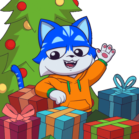 Happy Merry Christmas Sticker by Toshithecat