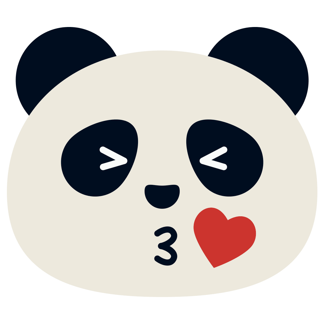 Heart Kiss Sticker by Panda Agencia Digital