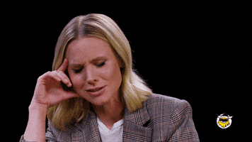Avoid Kristen Bell GIF by First We Feast: Hot Ones
