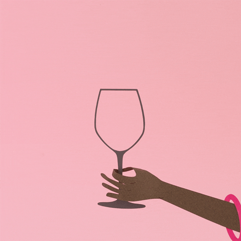 Red Wine Drinking GIF by Lorraine Nam - Find & Share on GIPHY