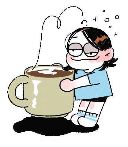 Tired Coffee Sticker by ClementineToutCourt