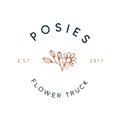 Posies Flower Truck Sticker