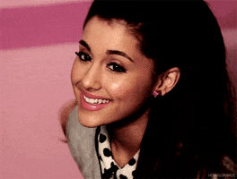 Smiling Ariana Grande animated GIF