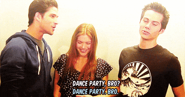 dancing teen wolf reactions party tyler posey