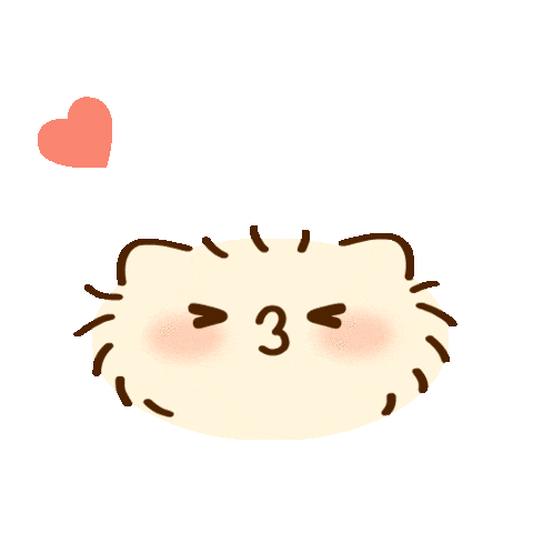 Cat Kiss Sticker by Bichi Mao