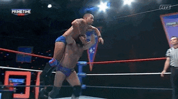Go Away Throw GIF by United Wrestling Network