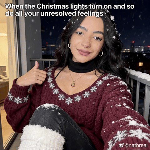 Snow Falling Holiday Vibes GIF