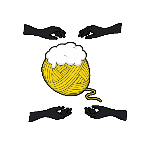 Knitting Sticker by TAKAO BEER