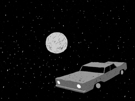 rtmone car space moon rotary GIF