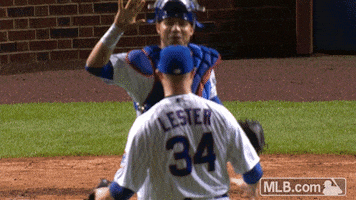 chicago cubs hug GIF by MLB