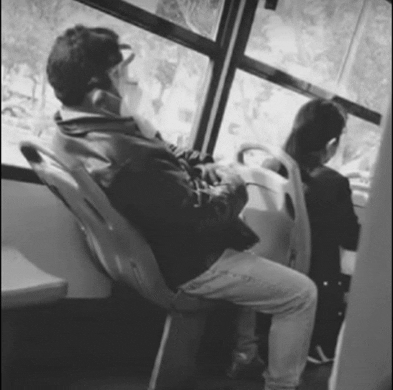 Tired Public Transportation GIF by Luis Ricardo