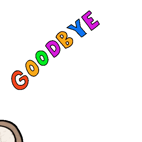 See Ya Goodbye Sticker by Ottie and Otter