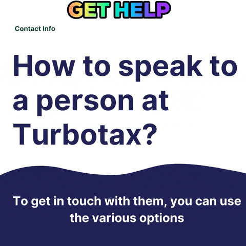 How Do I Speak To A Live Person At Turbotax GIF