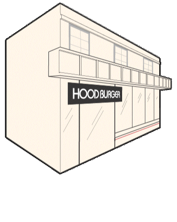 Hood Burger Sticker