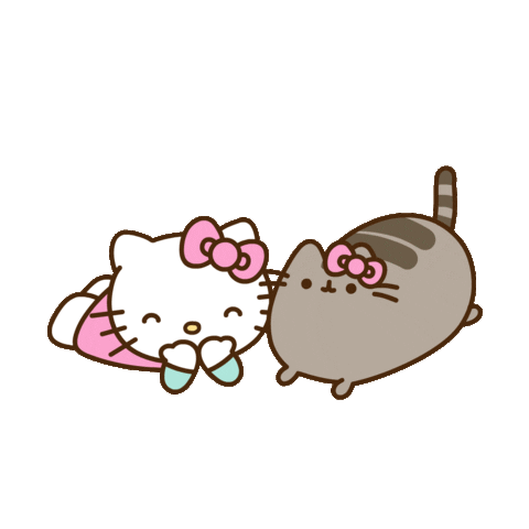 Best Friends Cat Sticker by Hello Kitty for iOS & Android | GIPHY