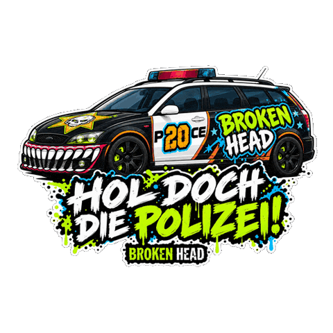 Police Alarm Sticker by Broken Head
