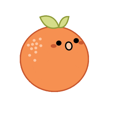 Heart Orange Sticker