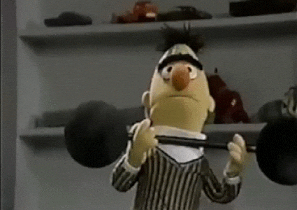weak bert and ernie GIF