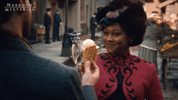 Ice Cream Cheers GIF by Murdoch Mysteries