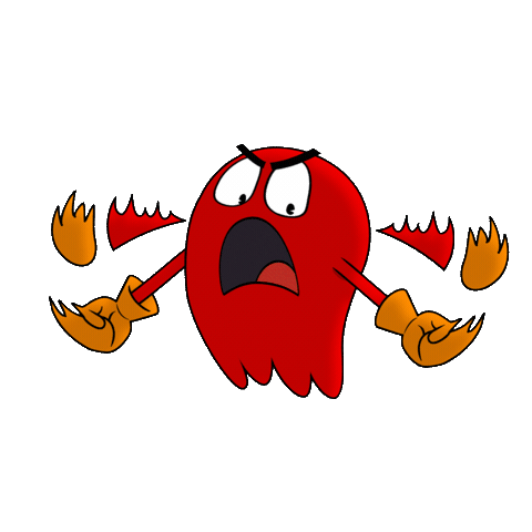 Angry Hey You Sticker by PAC-MAN