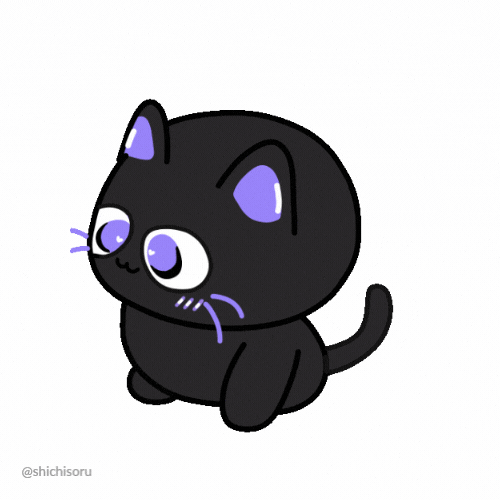 Black Cat Mimi GIF by shichisōru