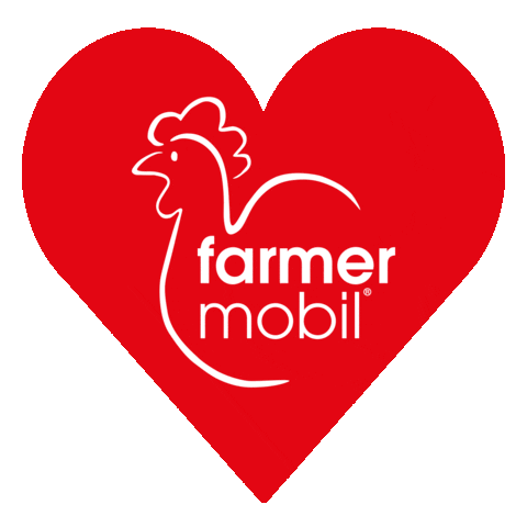 Heart Chicken Sticker by farmermobil