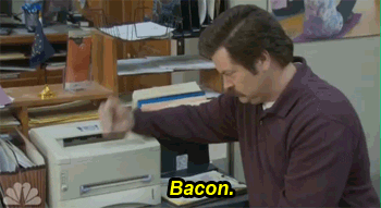 parks and rec bacon GIF