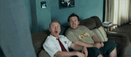scared shaun of the dead GIF