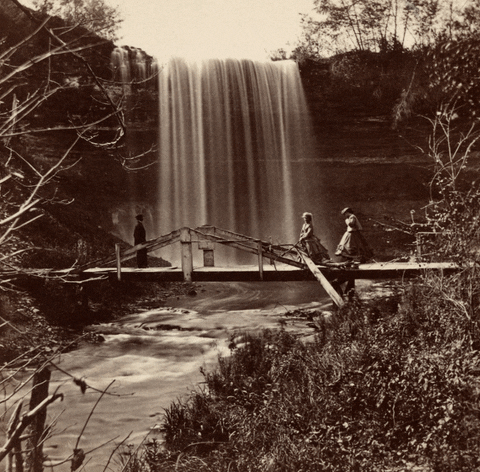 waterfall bridge GIF by Vintage 3D