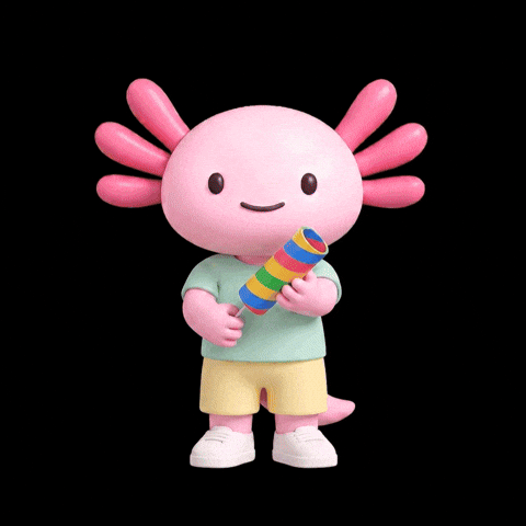 Pink Axolotl GIF by Hello Axel