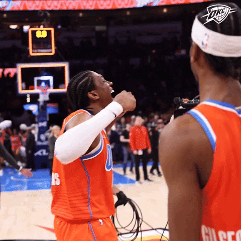 High Five Lets Go GIF by OKC Thunder