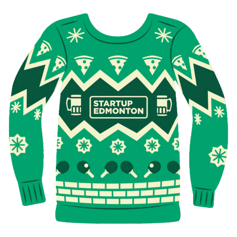 Holiday Sweater Sticker by Startup Edmonton
