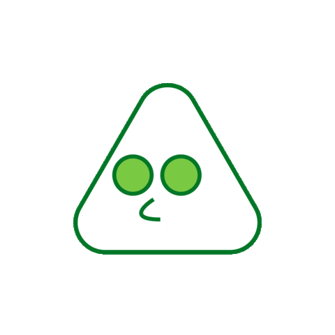Triangle Green Eyes Sticker