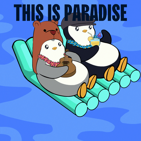 Pina Colada Drinking GIF by Pudgy Penguins