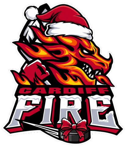 Christmas Fire Hockey Sticker by Cardiff Fire