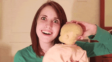 creepy overly attached girlfriend GIF