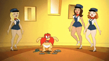 melonnelom looney tunes yosemite sam backup singers looney tunes show GIF