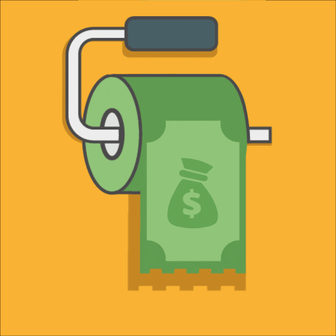 Toilet Paper Money GIF by MyLead.global
