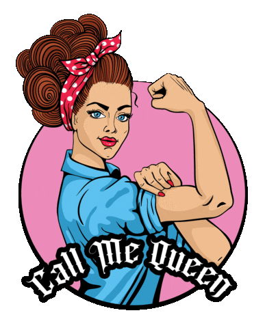 Empowering Strong Woman Sticker by BEARDED VILLAINS